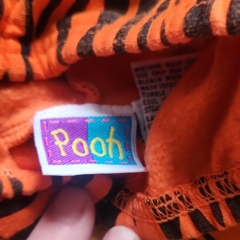 Orange Tiger Print Kids One Piece - Picture 5 of 8